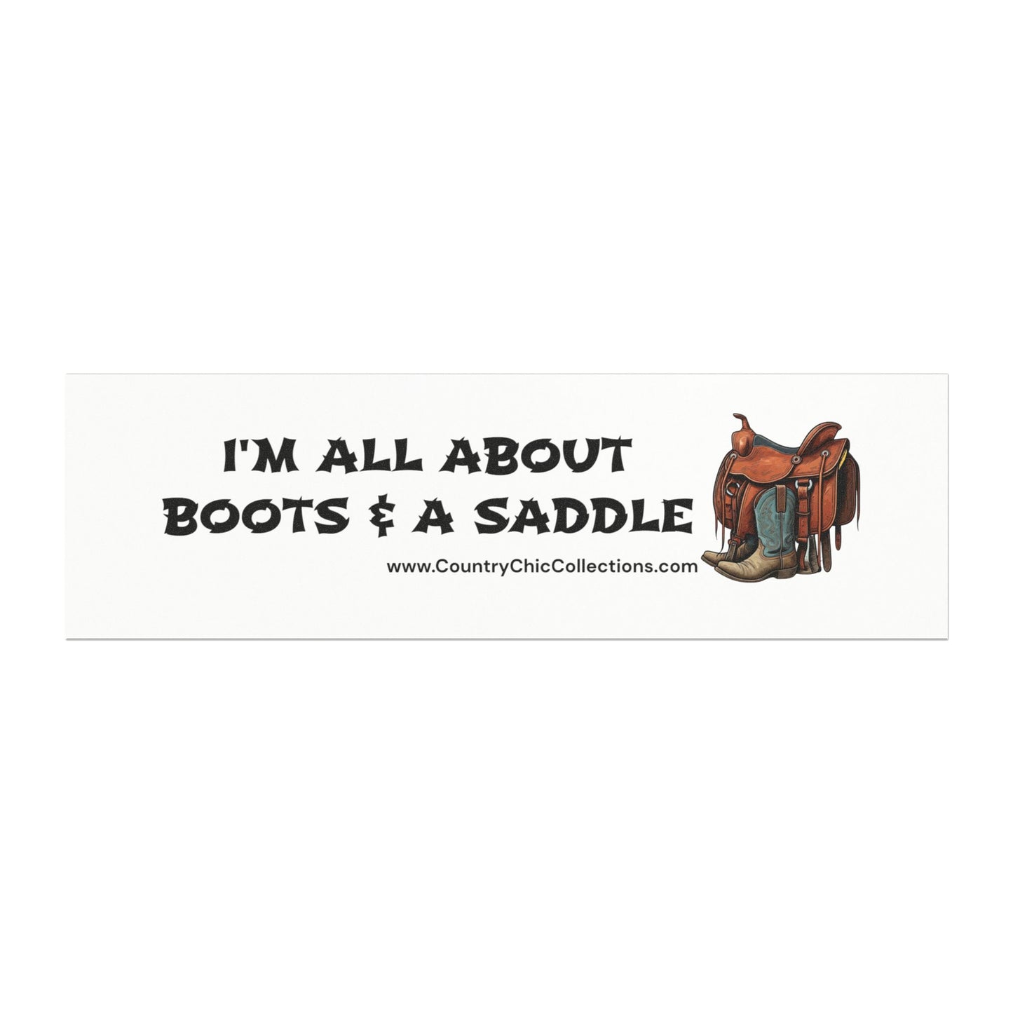 Horse Riders Vehicle Magnet, I'm all about Boots & a Saddle