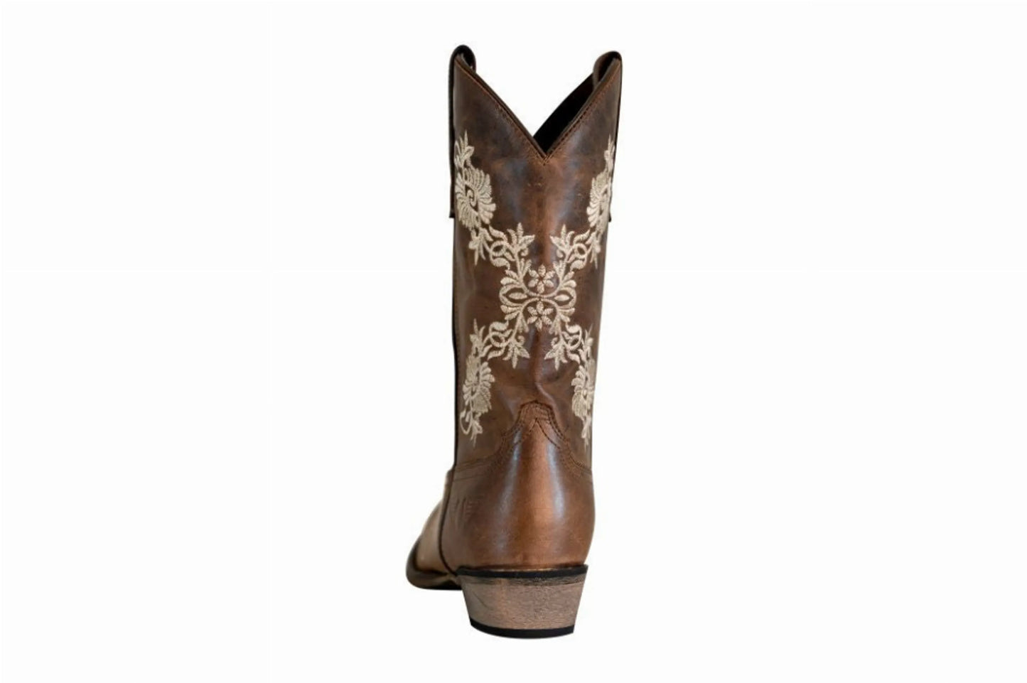 Embroidered Leather Square Toe Western Boot Tuff Rider