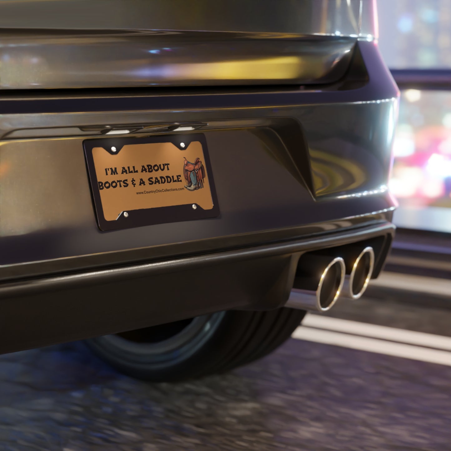 All About Boots & a Saddle Vanity Plate