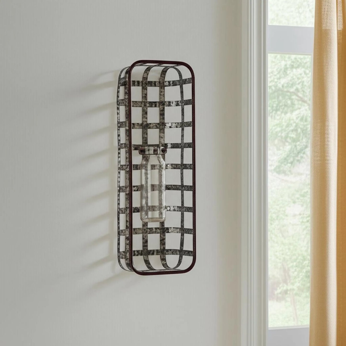 Cottage Galvanized Wall Vase