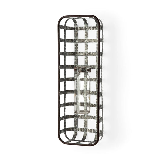 Cottage Galvanized Wall Vase