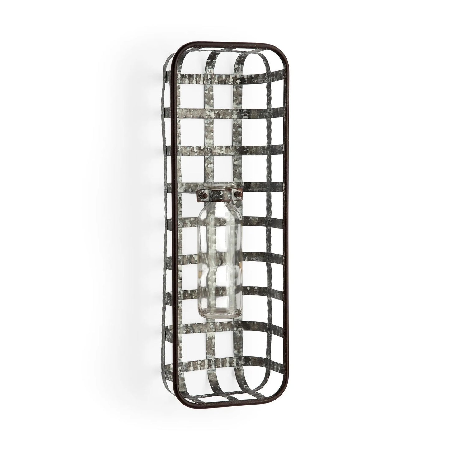 Cottage Galvanized Wall Vase