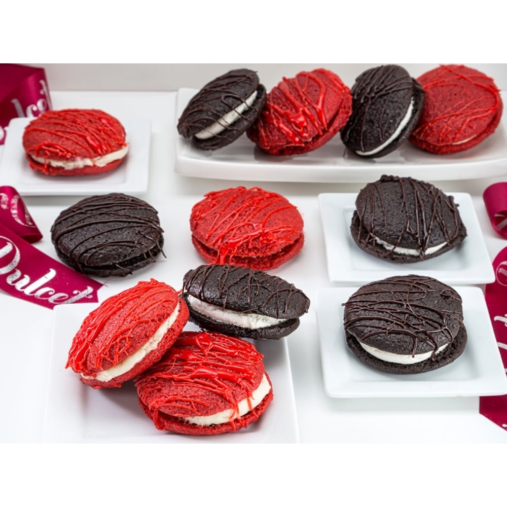 Chocolate and Red Velvet Whoopie Pies Assortment