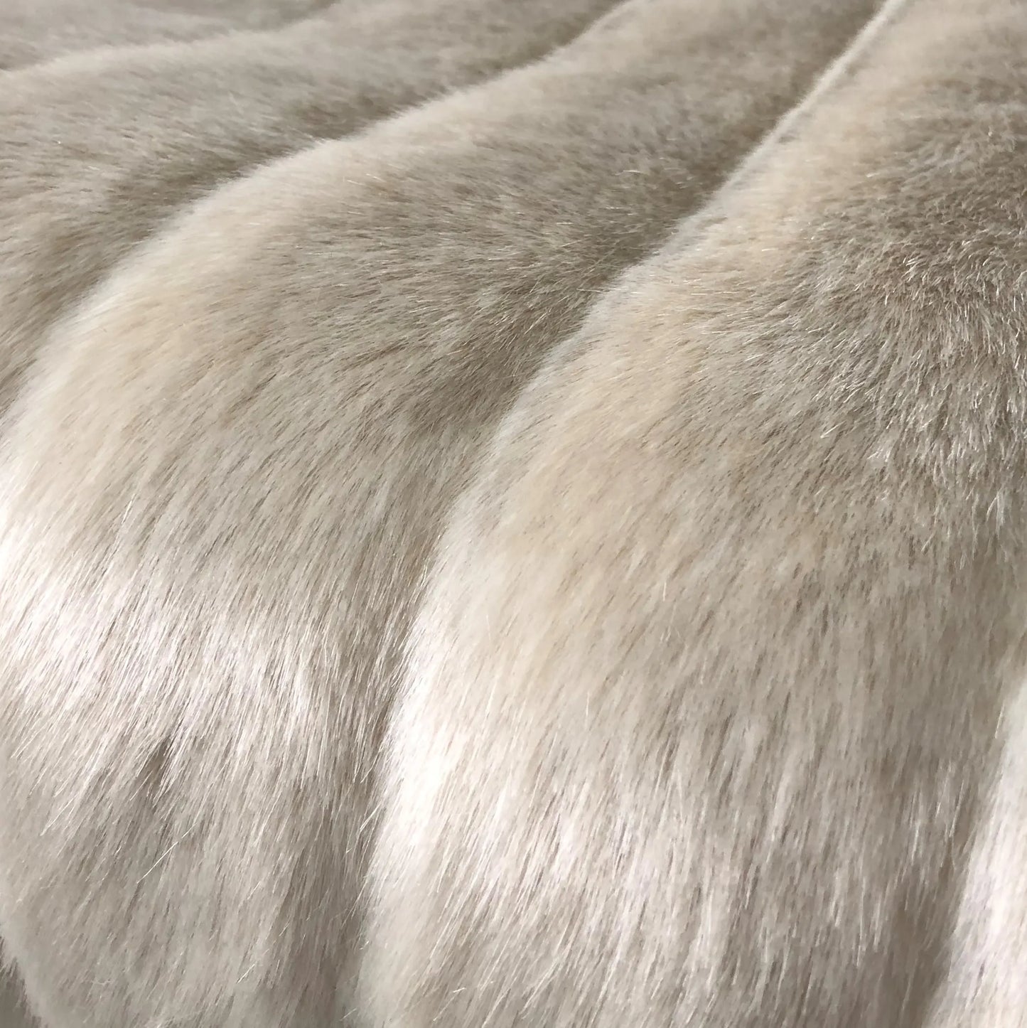 Plutus Fancy Mink Faux Fur Ivory Luxury Throw