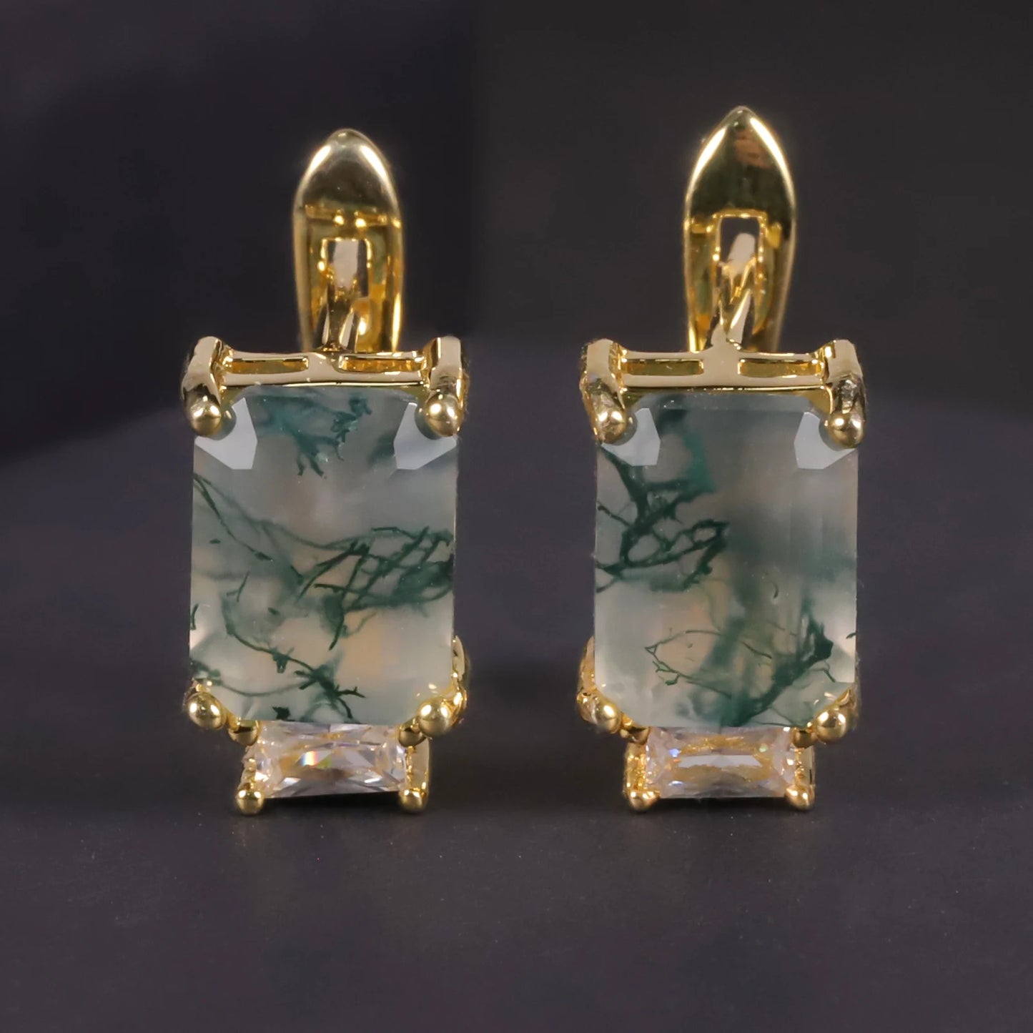 Sophisticated Luxe Gemstone Studs Earrings in 925 Sterling Silver