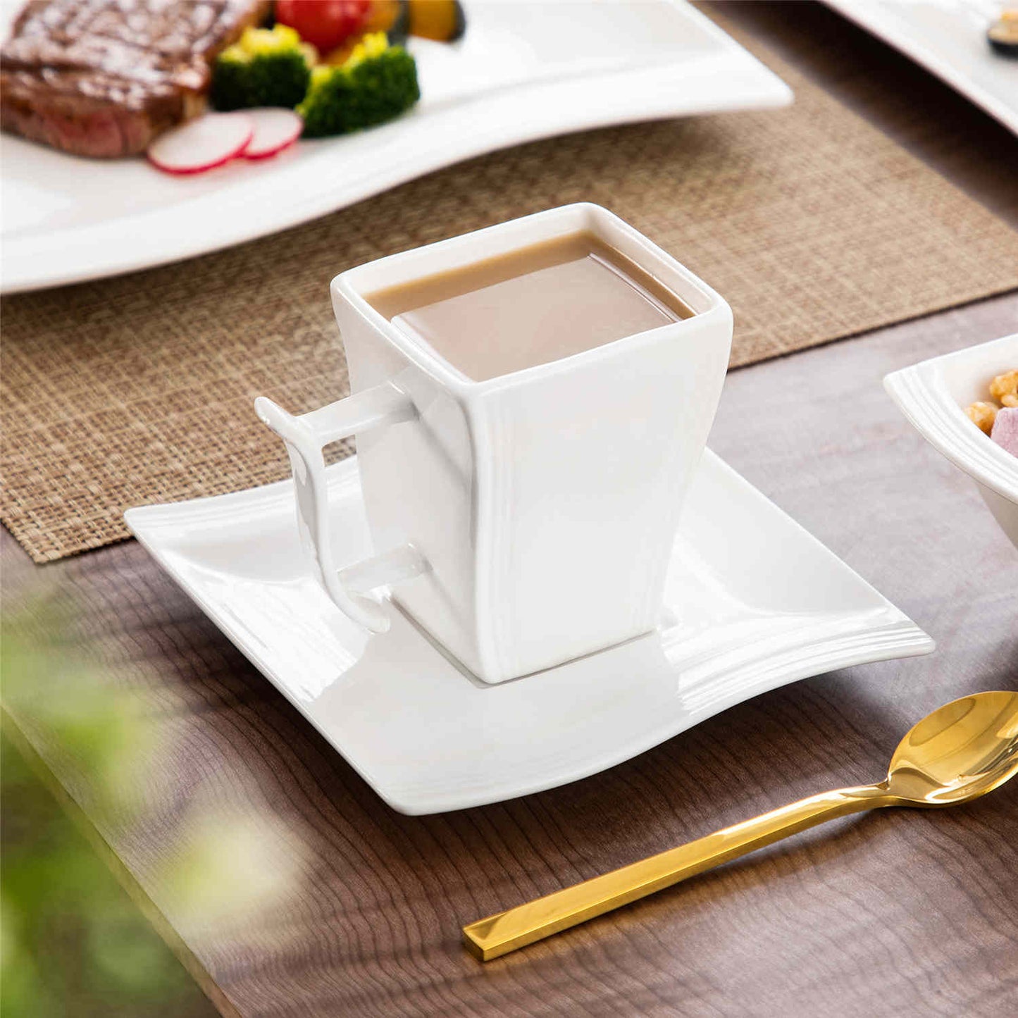 Premium Marble 36 Piece Dinnerware Set