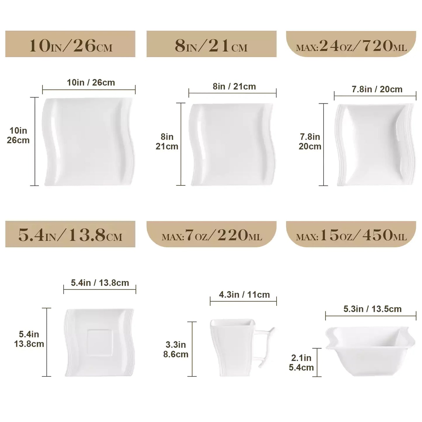 Premium Marble 36 Piece Dinnerware Set