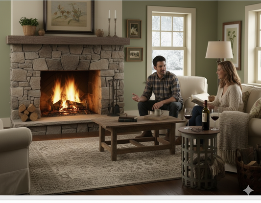 Country Chic Rustic Side Table Set of 2