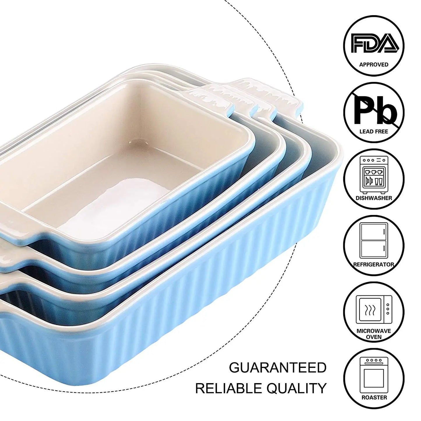 Luxurious Ceramic Baking Dish Set of Four