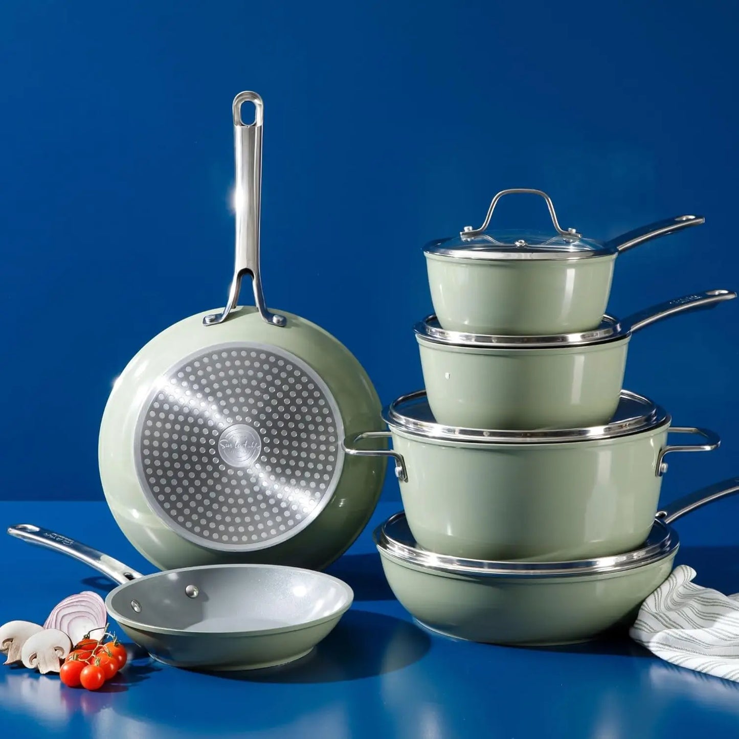 Charming Titanium Ceramic Nonstick Cookware Set