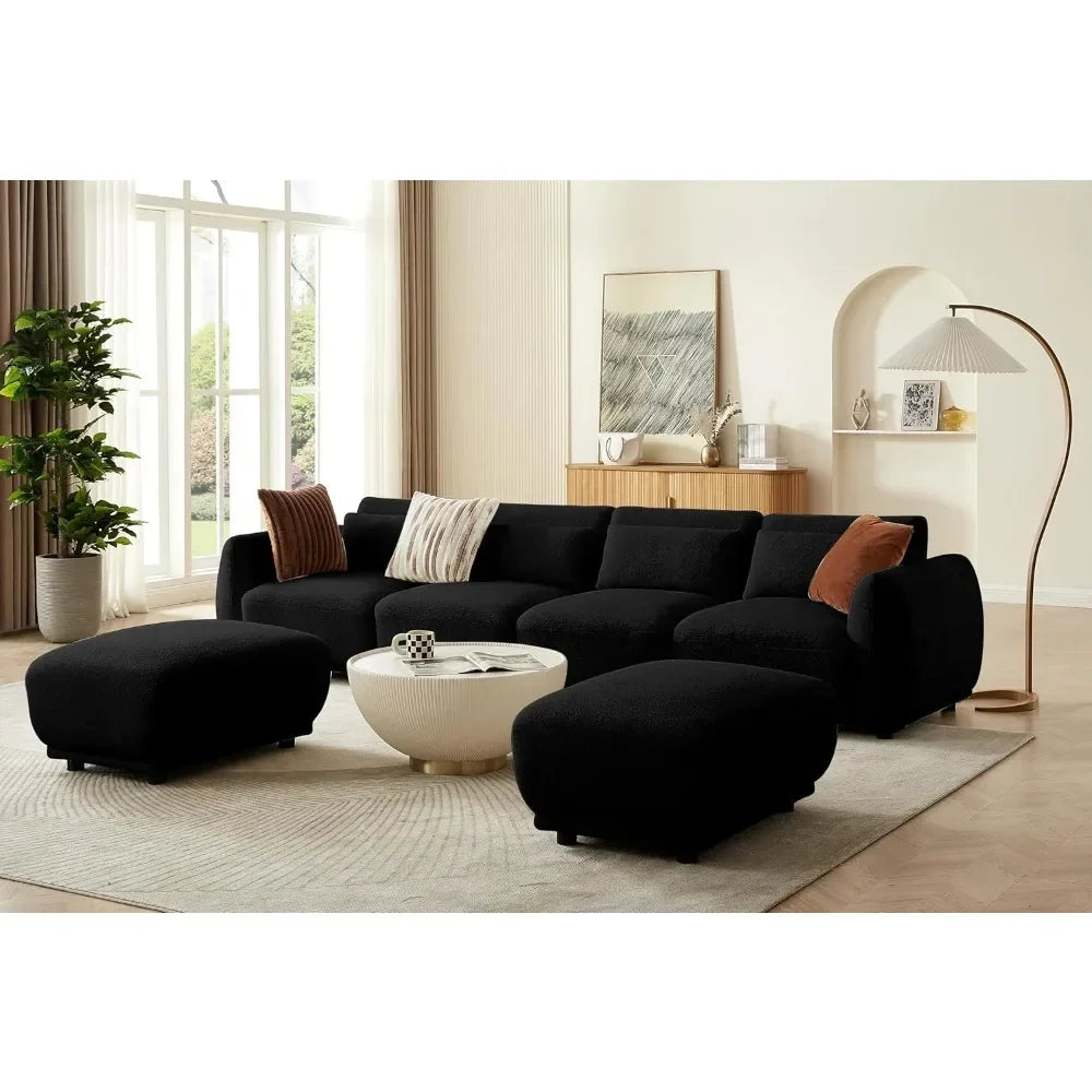 Comfy Sectional Cloud Couch Sofa Set