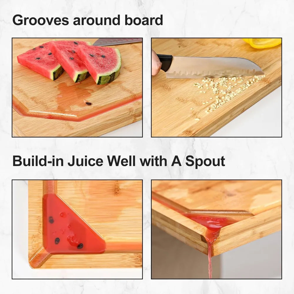 Extra Large Bamboo Chopping Board and Stove Top Cover