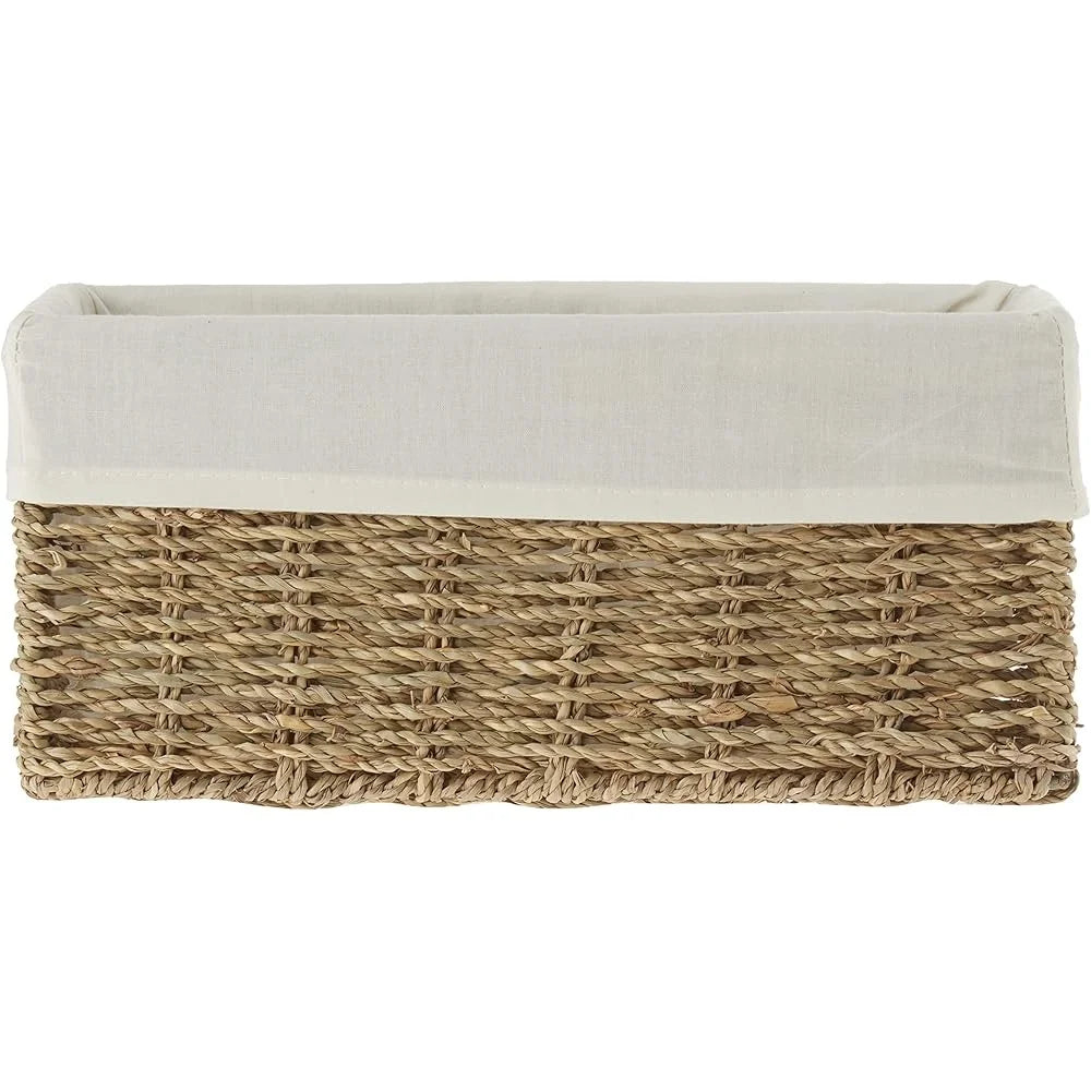 Rustic Natural Seagrass Wicker Basket Set