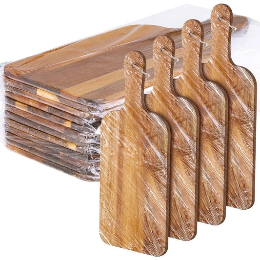 12-Pack of Large Wooden Cutting Boards Gift Bundle