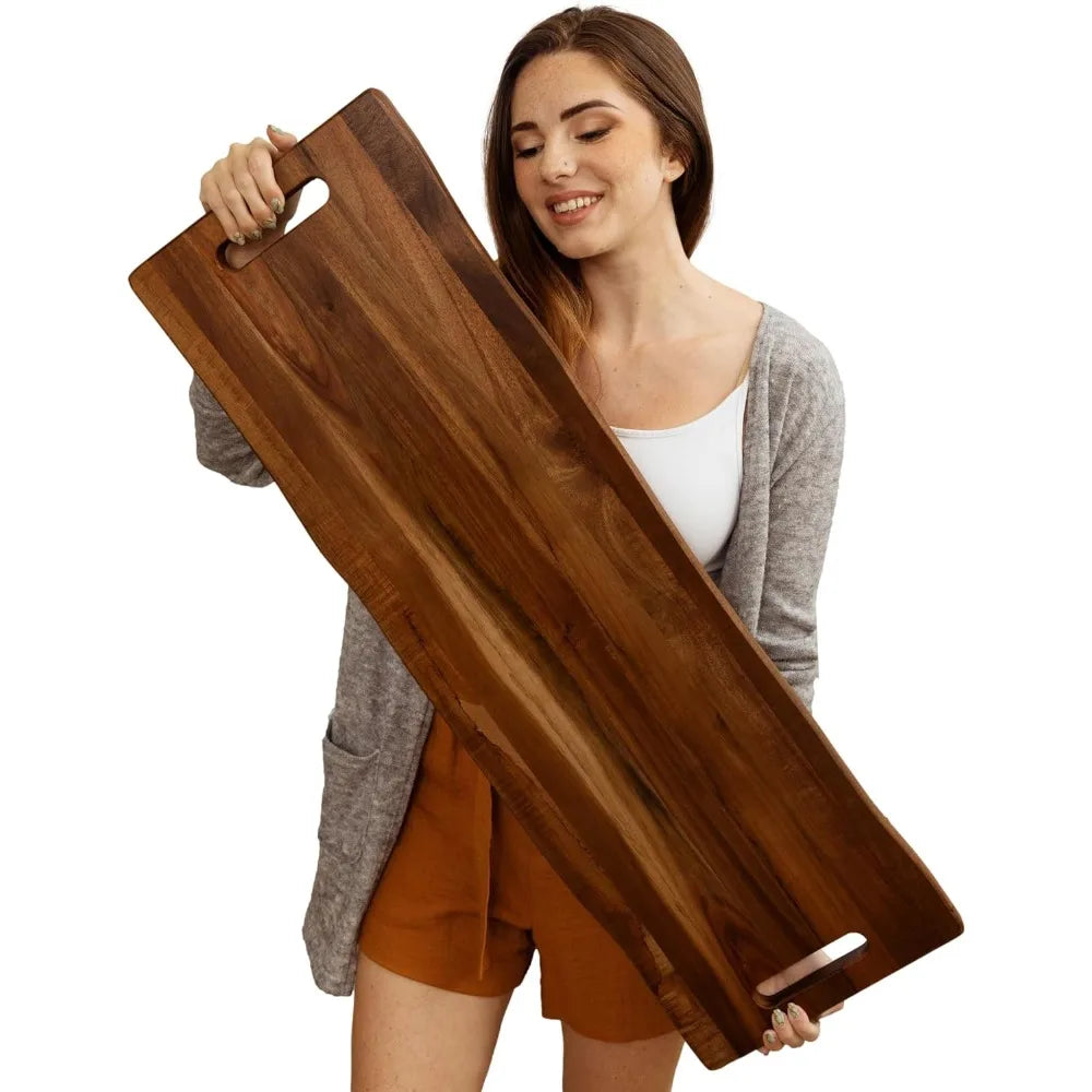 Extra Large Rectangular Acacia Wood Serving Board