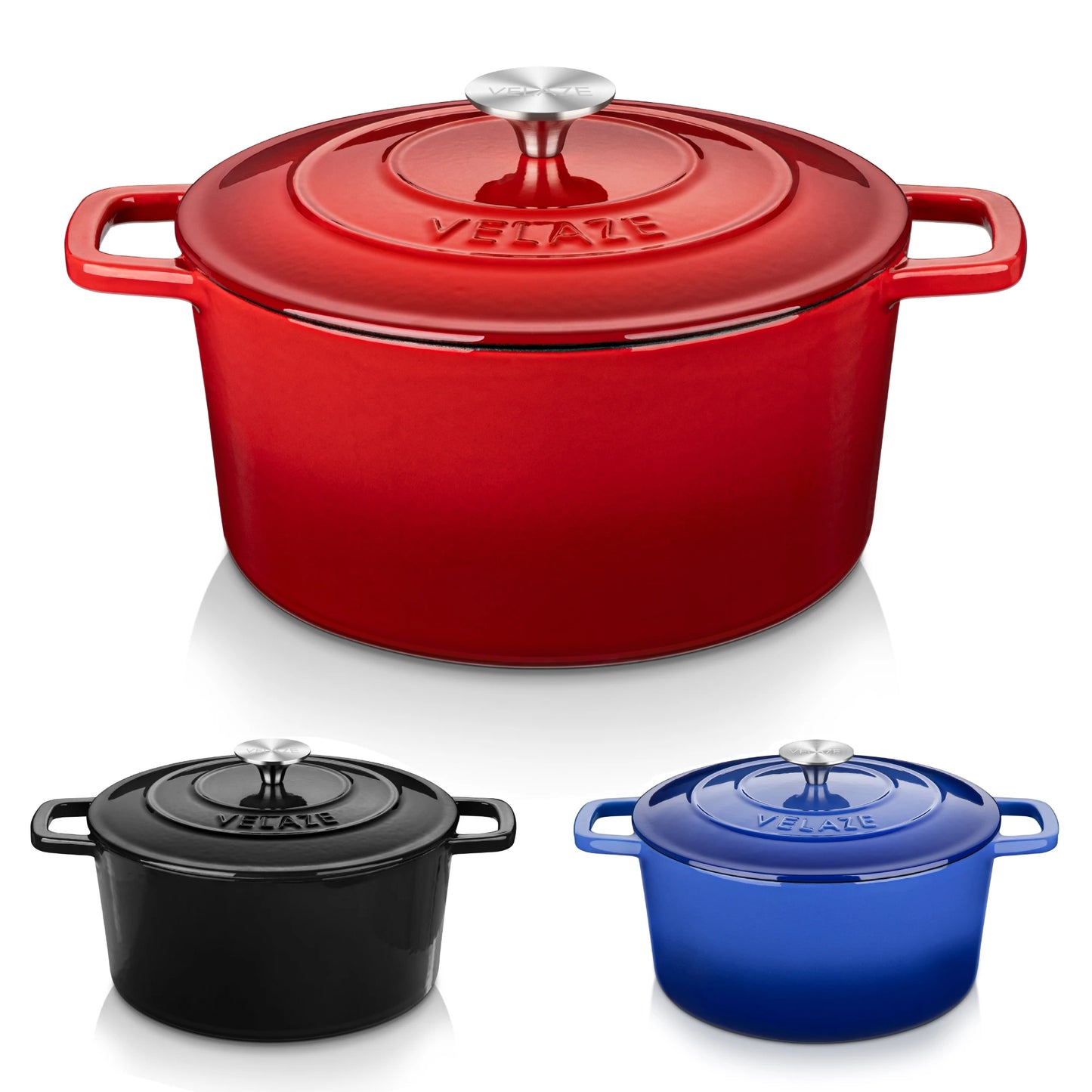 Chef Choice 6Q Dutch Oven in Cast Iron with Non-Stick Enamel
