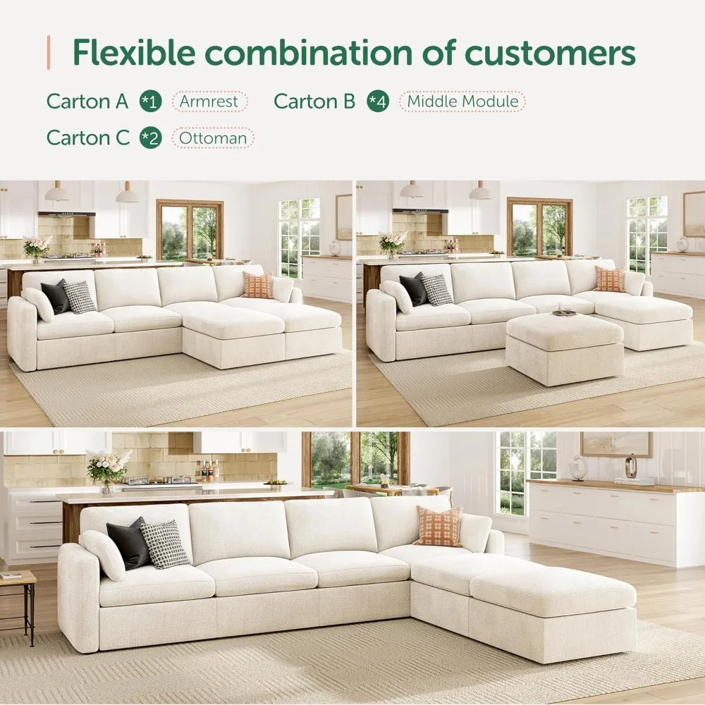 Charming Country Cottage Forest Green Sectional Couch with Hidden Storage