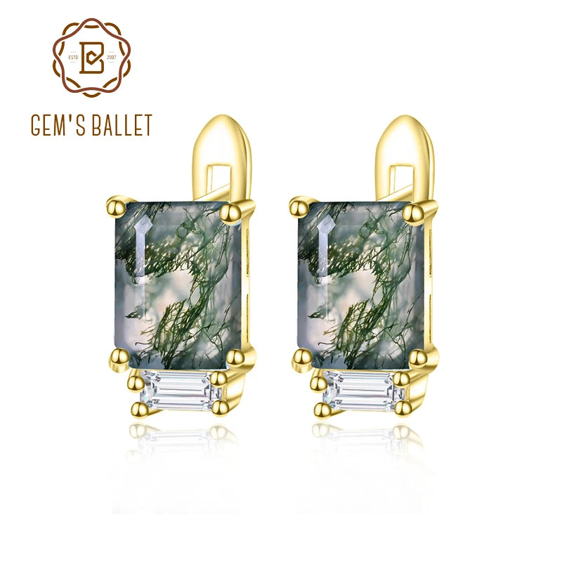 Sophisticated Luxe Gemstone Studs Earrings in 925 Sterling Silver