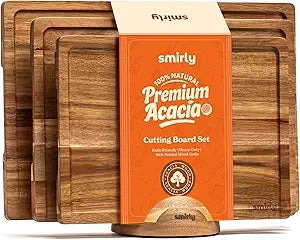 Acacia Wood Cutting Board Gift Set
