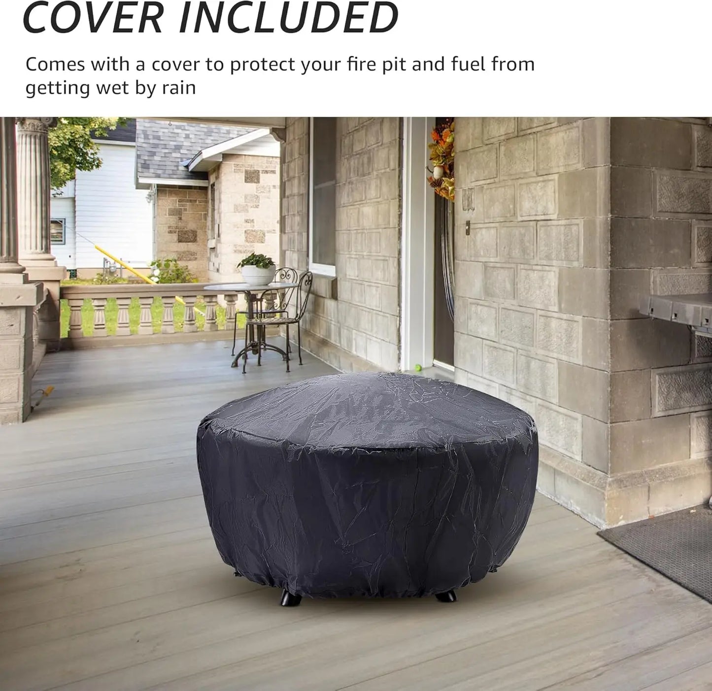 Hunters Fire Pit with Cooking Grate, Lid, Poker and Round Waterproof Cover