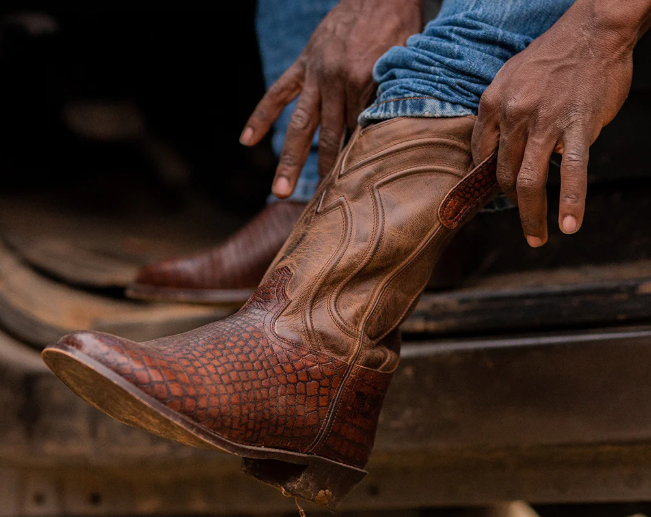 Men's Hayden Wide Round Toe Western Boot, Tuff Rider