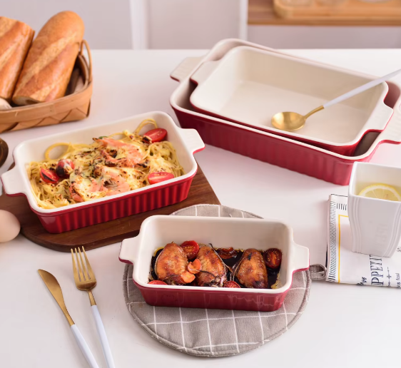 Luxurious Ceramic Baking Dish Set of Four