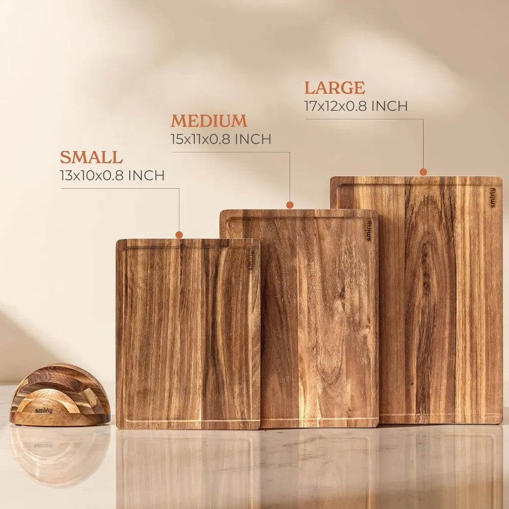 Acacia Wood Cutting Board Gift Set