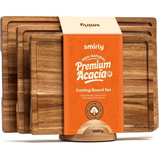 Acacia Wood Cutting Board Gift Set