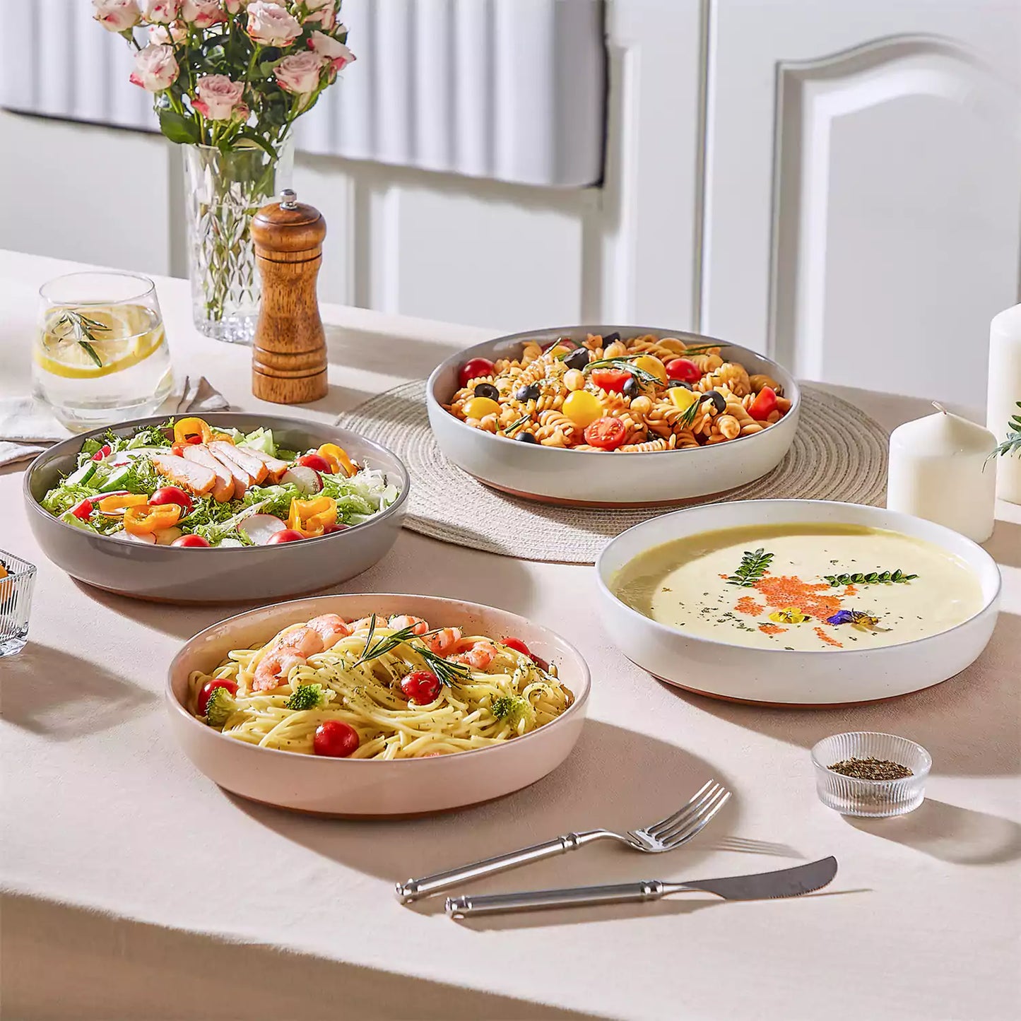 Deluxe Pasta Bowls Set of 4