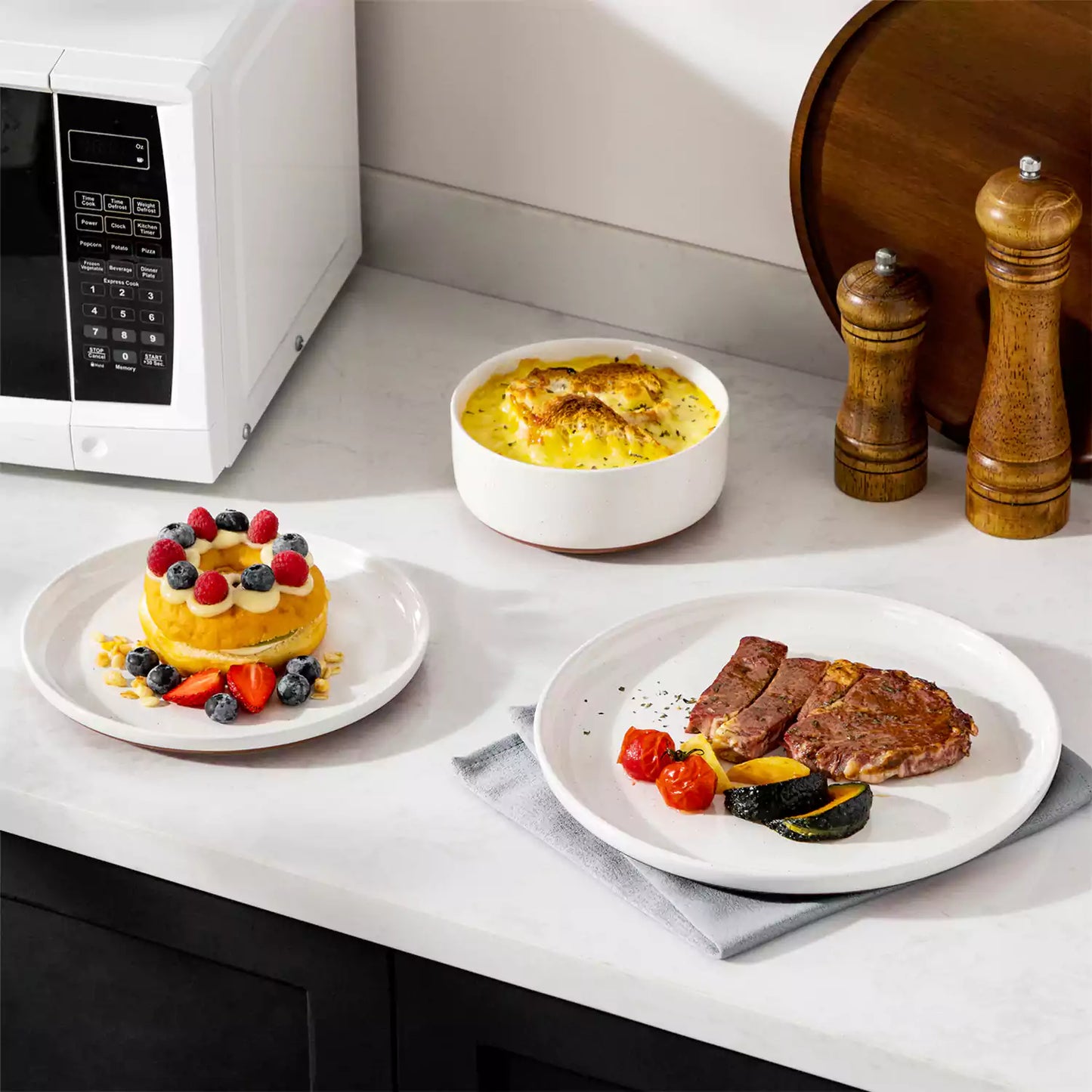 Cottage Style 12 Piece Dinnerware Set, serves 4