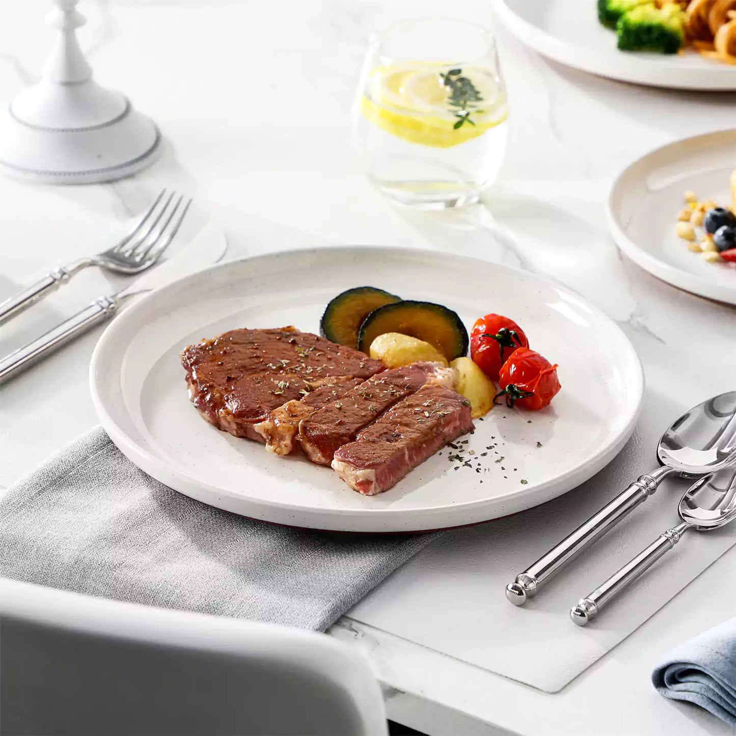 Cottage Style 12 Piece Dinnerware Set, serves 4