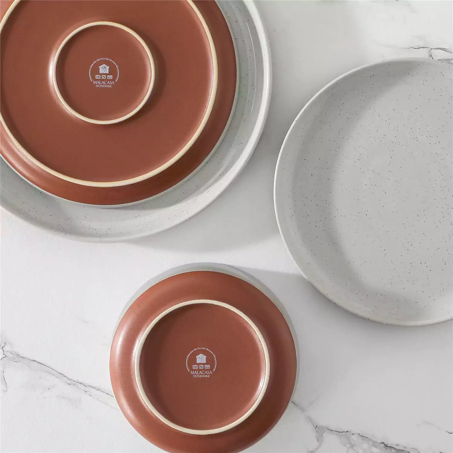 Farmhouse Stoneware 12 Piece Dinnerware Set, seres 4