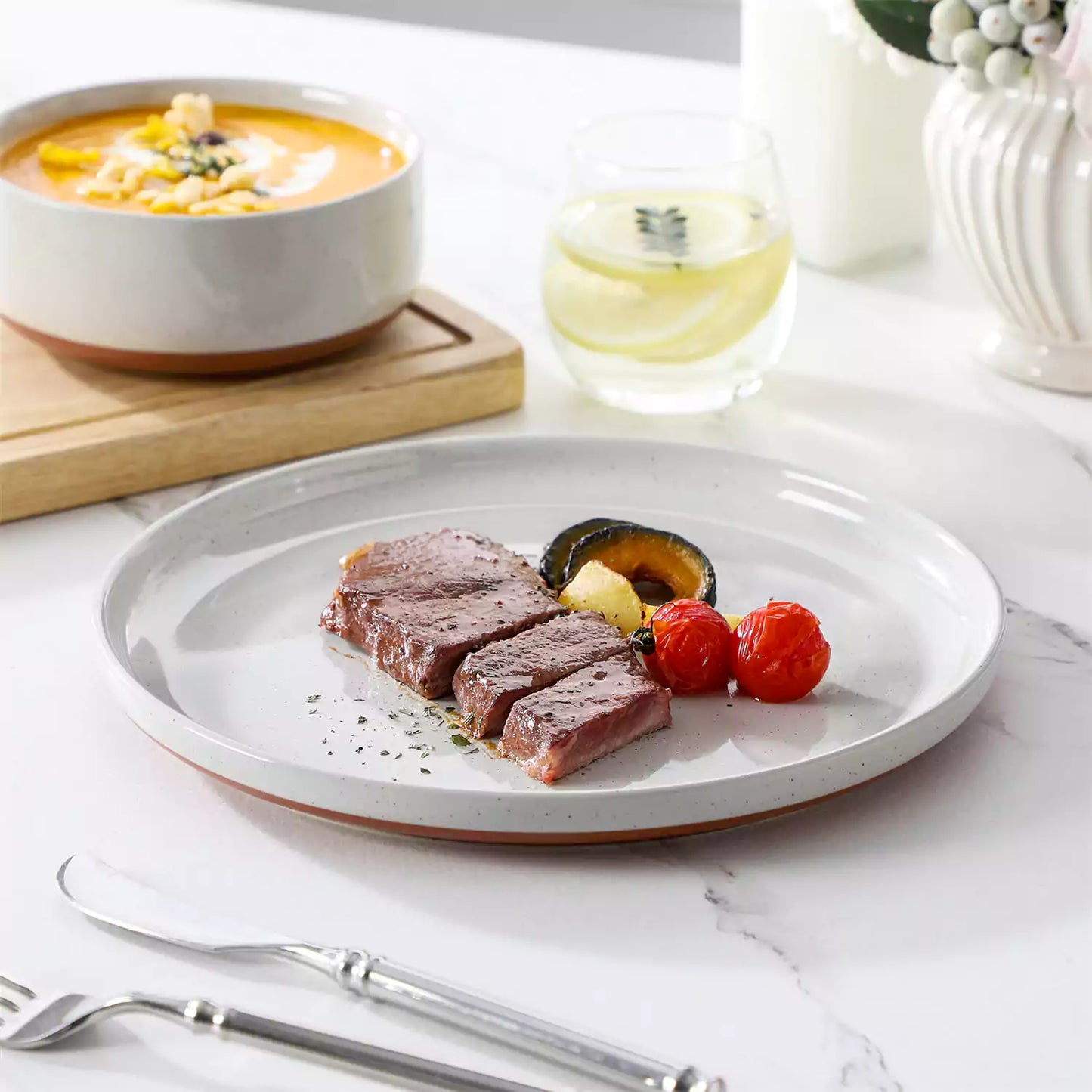 Farmhouse Stoneware 12 Piece Dinnerware Set, seres 4
