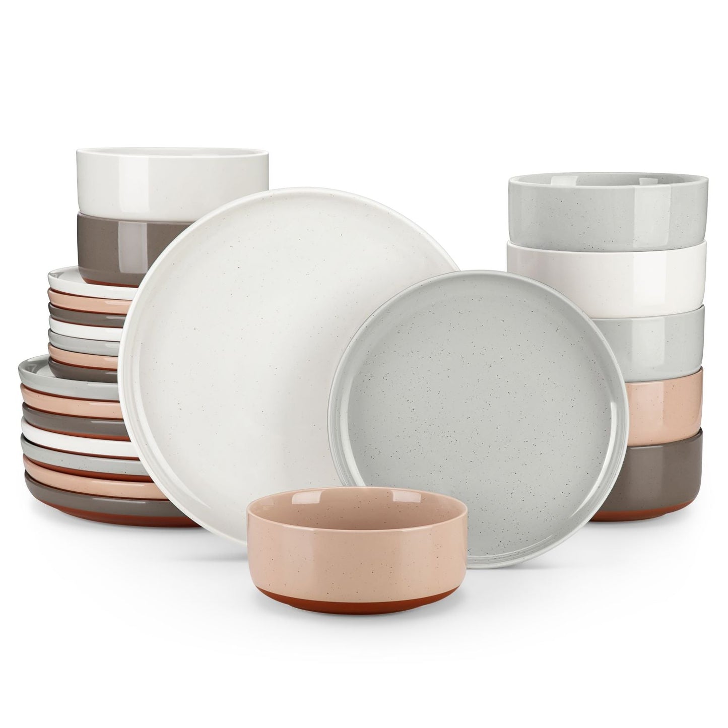 24 Piece Stoneware Dinnerware Set for 8