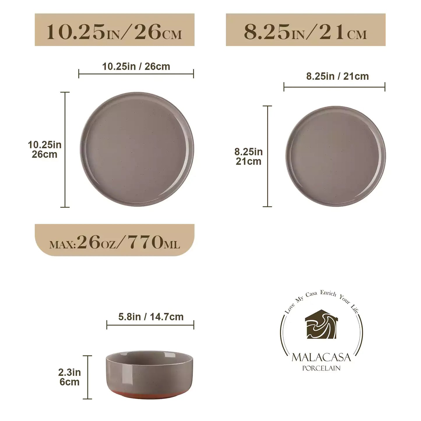 Chic Stoneware 18 Piece Dinnerware Set