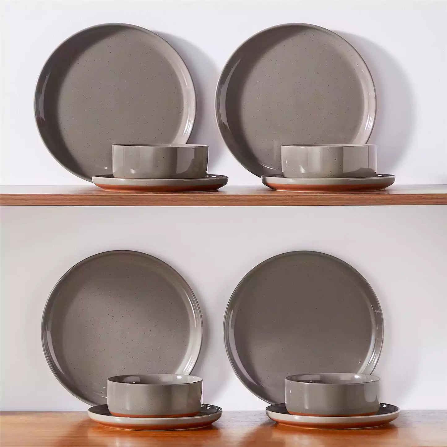 Farmhouse 18 Piece Stoneware Dinnerware Set, serves 6