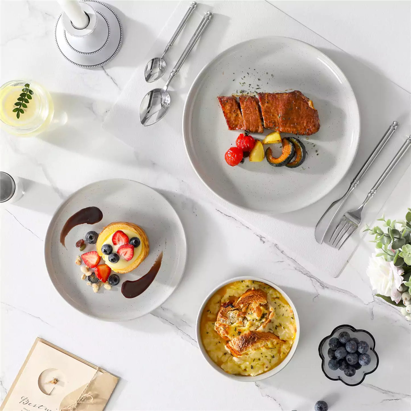 Chic Stoneware 18 Piece Dinnerware Set