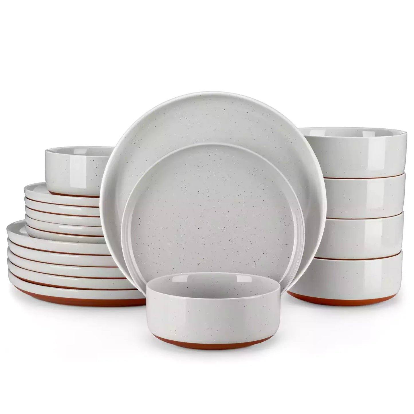 Farmhouse 18 Piece Stoneware Dinnerware Set, serves 6