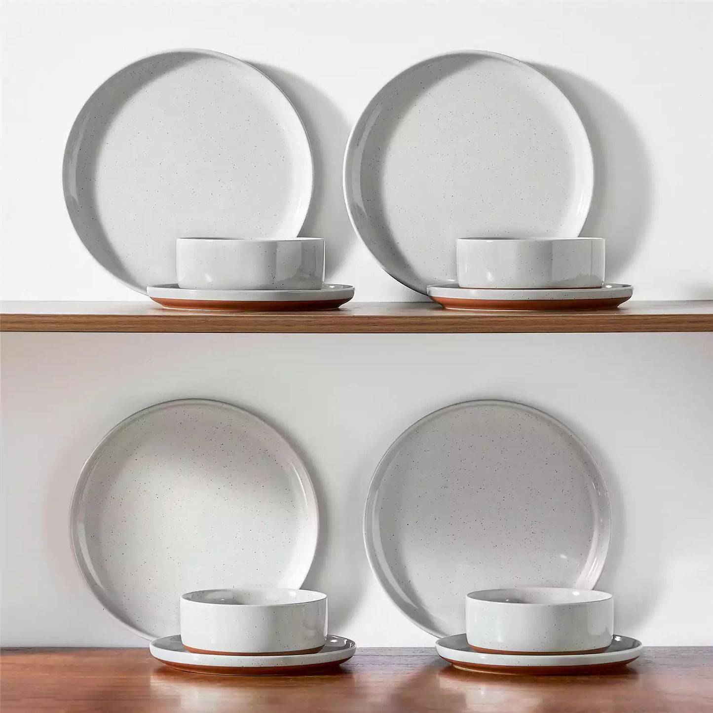 Farmhouse 18 Piece Stoneware Dinnerware Set, serves 6