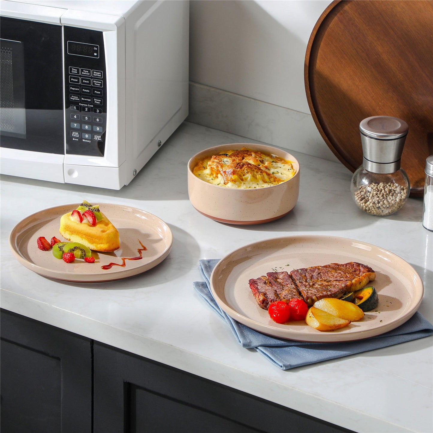 Chic Stoneware 18 Piece Dinnerware Set
