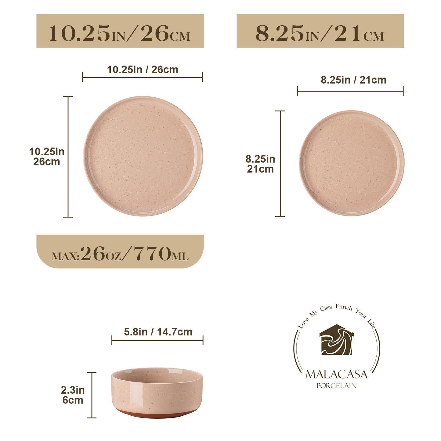 Chic Stoneware 18 Piece Dinnerware Set