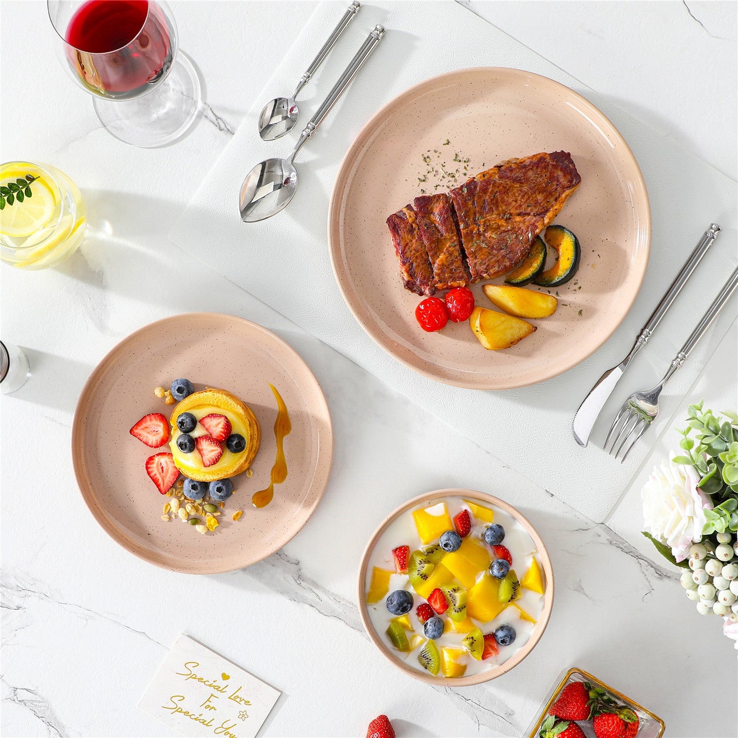 Chic Stoneware 18 Piece Dinnerware Set