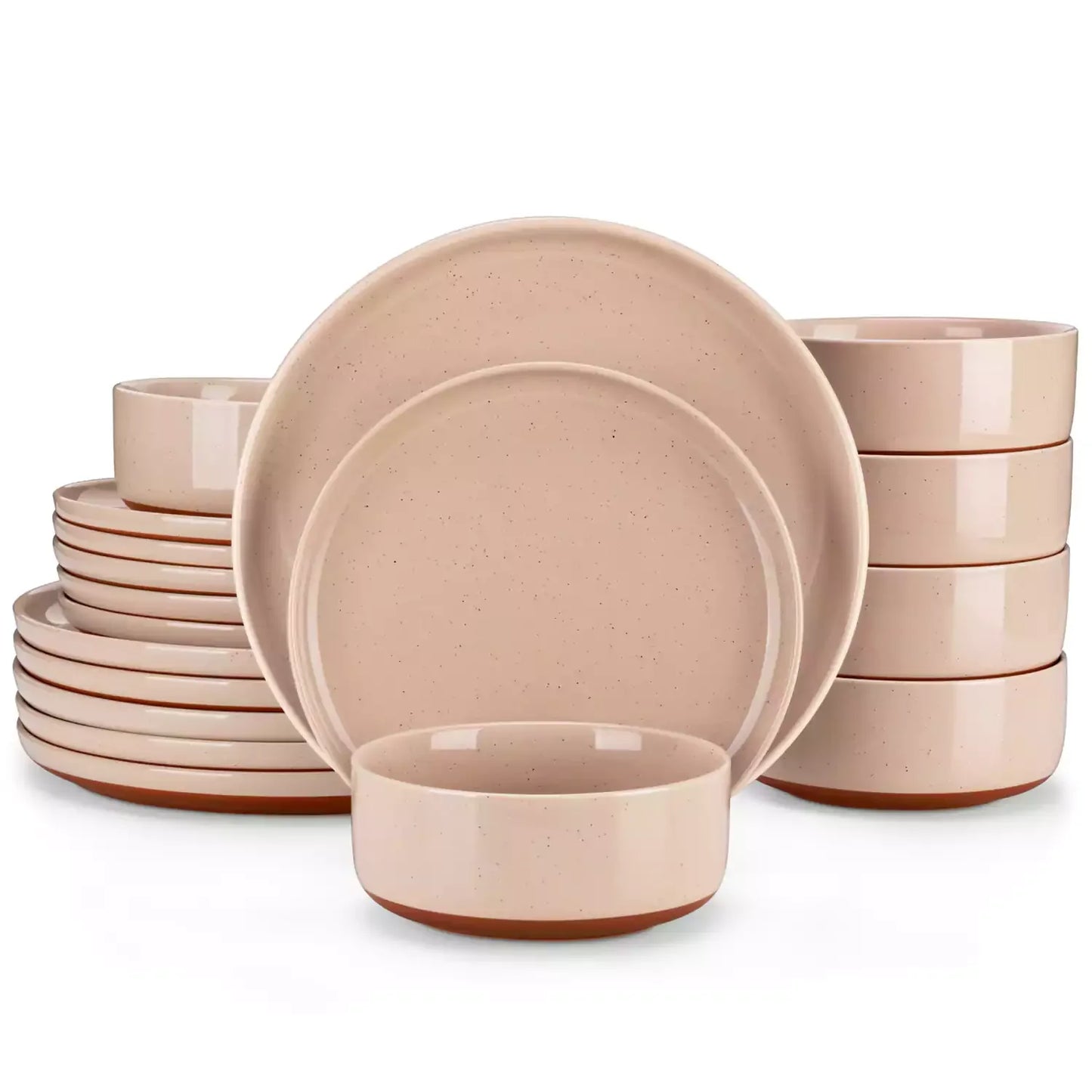 Farmhouse 18 Piece Stoneware Dinnerware Set, serves 6