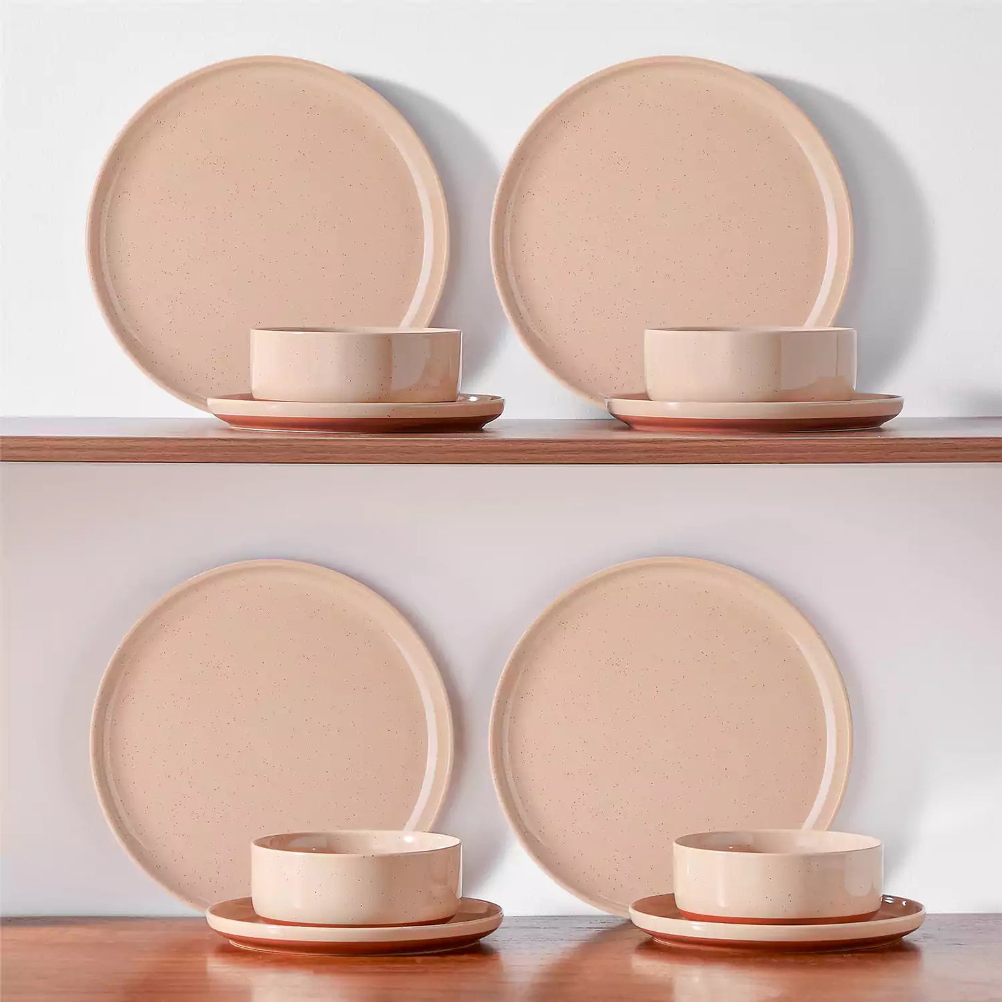 Farmhouse 18 Piece Stoneware Dinnerware Set, serves 6