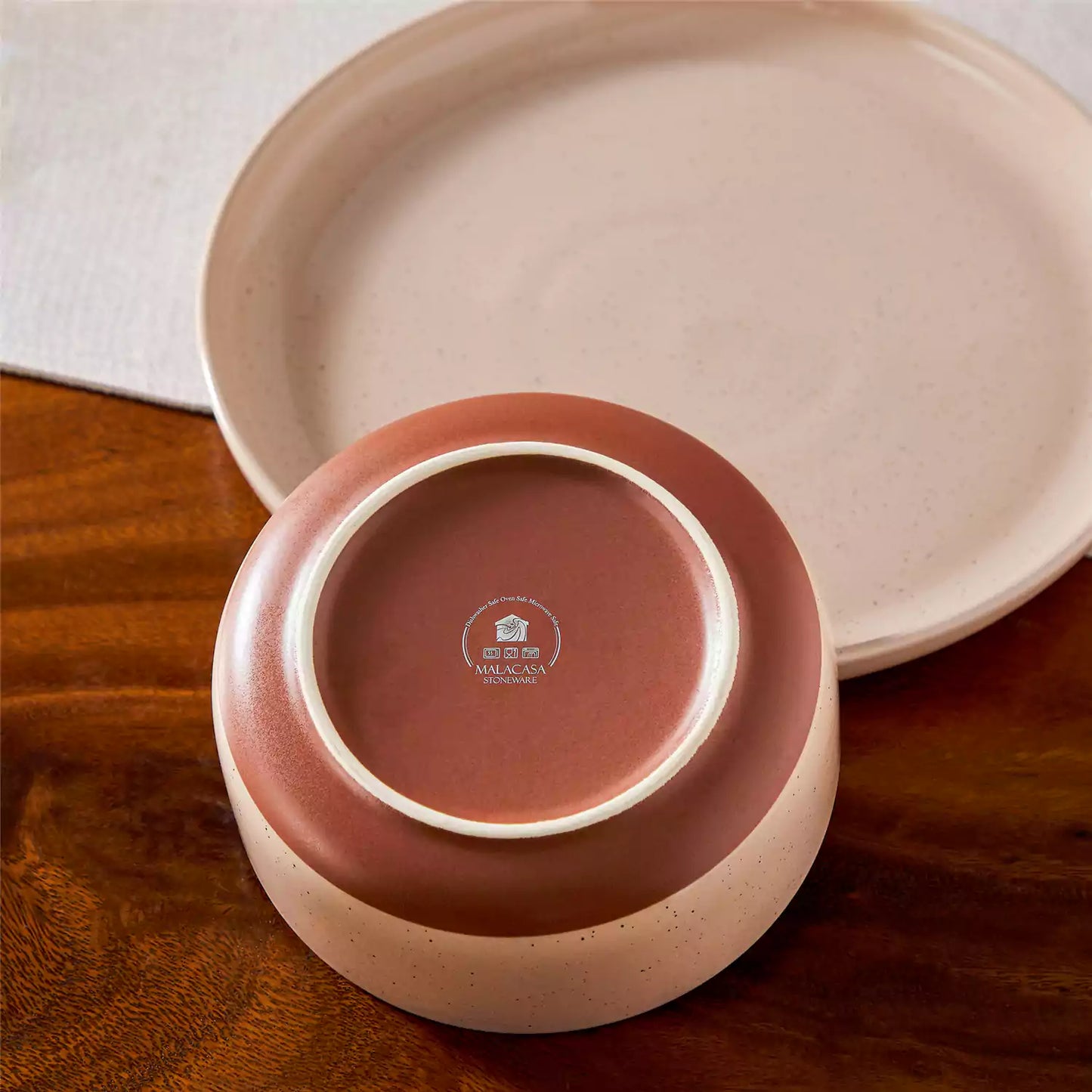 Farmhouse 18 Piece Stoneware Dinnerware Set, serves 6