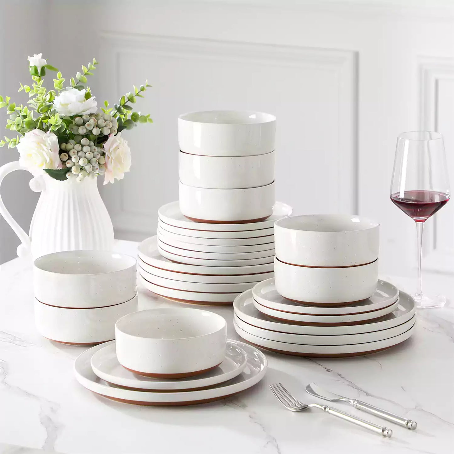 Rustic Charmer 24 Piece Dinnerware Set for 8