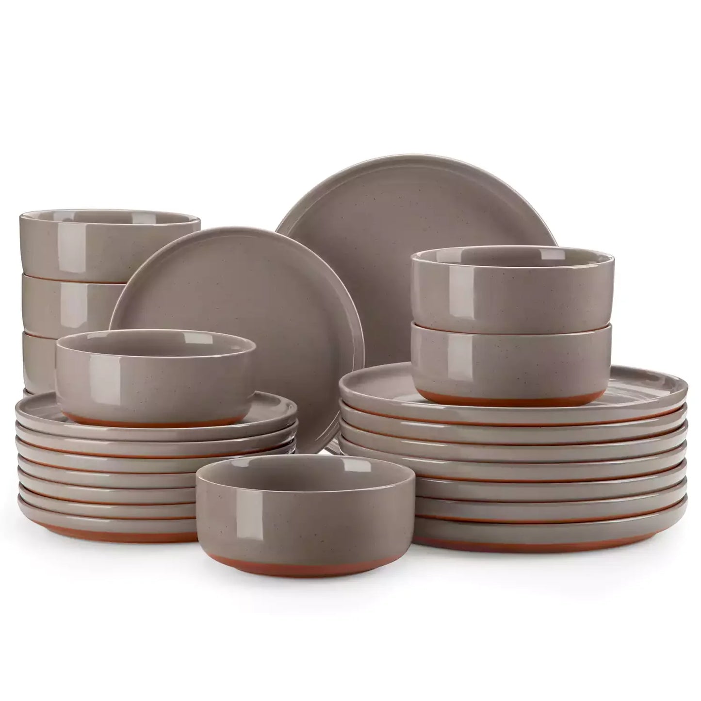 24 Piece Stoneware Dinnerware Set for 8