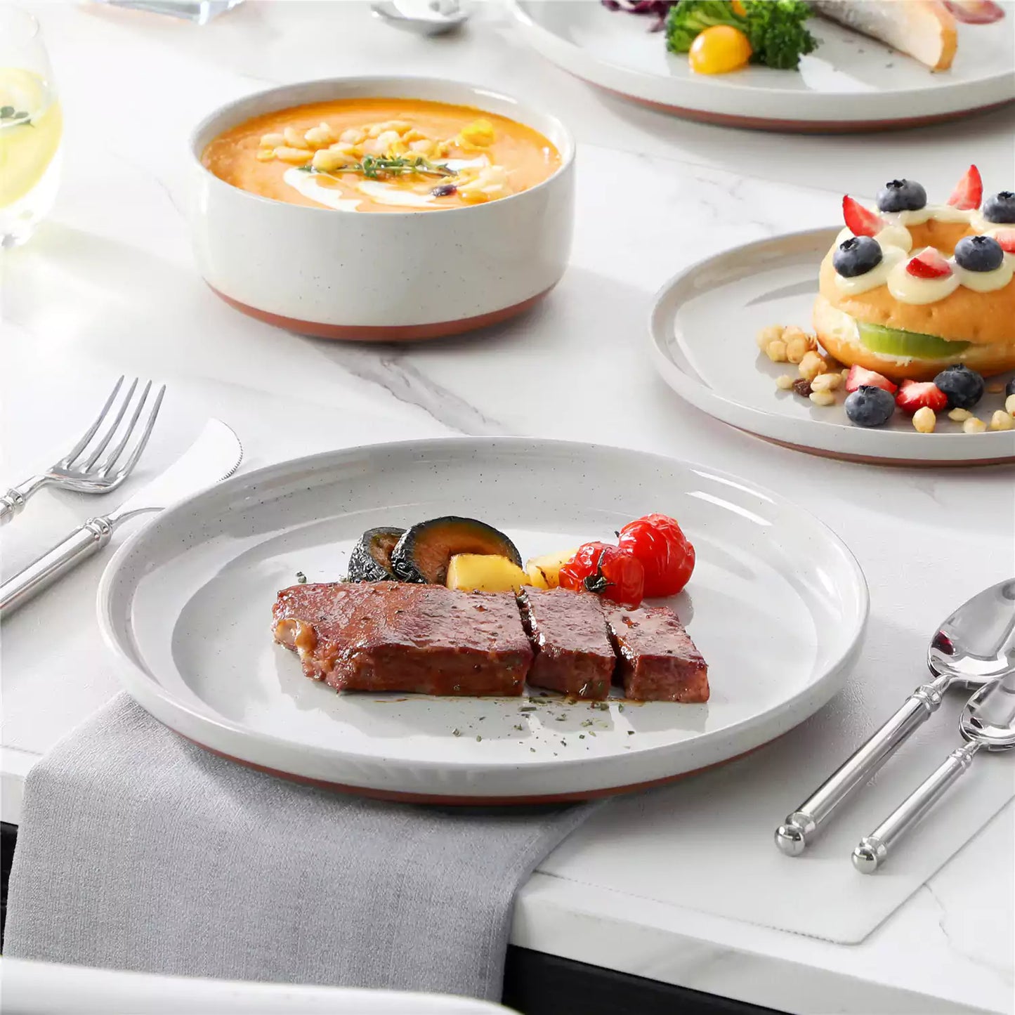 Rustic Charmer 24 Piece Dinnerware Set for 8