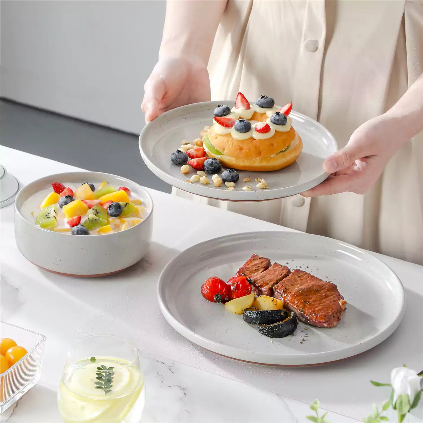 Rustic Charmer 24 Piece Dinnerware Set for 8