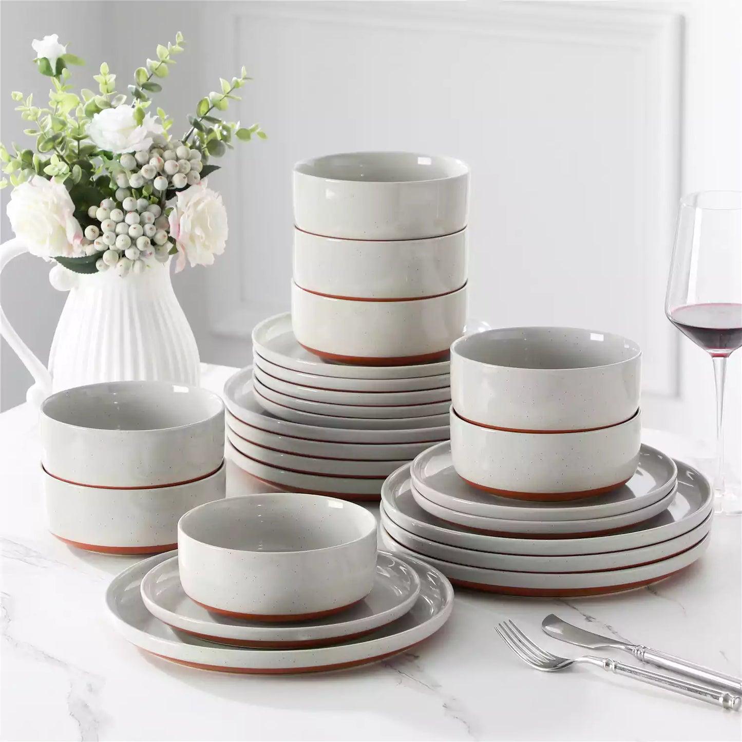 Rustic Charmer 24 Piece Dinnerware Set for 8